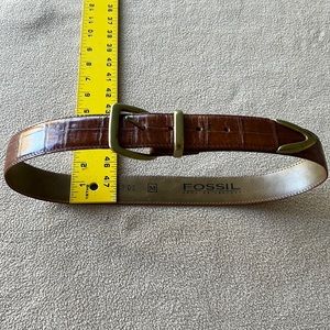 Fossil Reptile Textured Leather Belt